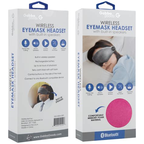 Gabba Goods Wireless Eyemask Headset With Built-In Speakers