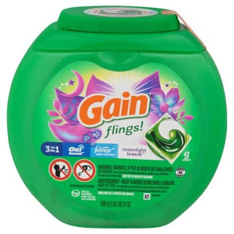 Gain Detergent Flings With Oxi Boost and Febreze Freshness, Original logo
