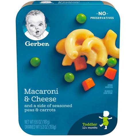 Gerber Graduates Lil' Entrees Macaroni and Cheese with Seasoned Peas and Carrots