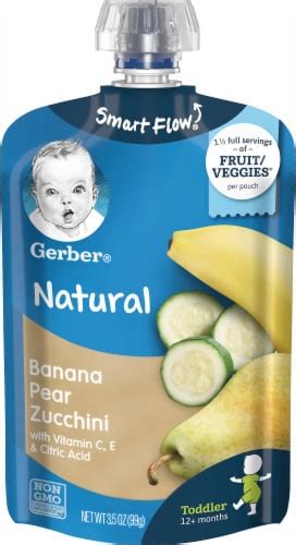 Gerber Natural Pouch Banana Pear Zucchini