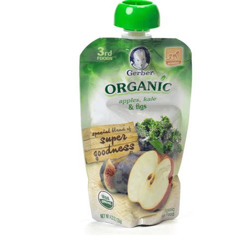 Gerber Organic 3rd Foods Pouches Apples, Kale & Fig logo