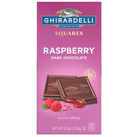 Ghirardelli Squares Dark Chocolate Raspberry logo