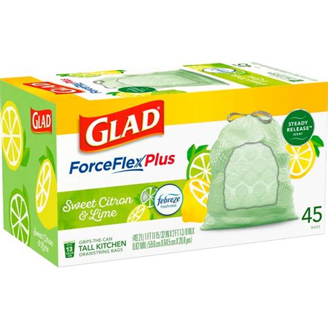 Glad ForceFlexPlus with Febreze Sweet Citron and Lime