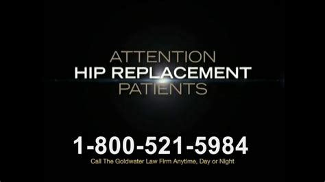 GoldWater Law Firm TV Commercial For Hip Repalcement