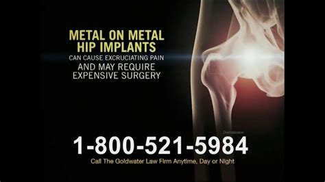 Goldwater Law Firm Hip Replacement Legal Assistance tv commercials