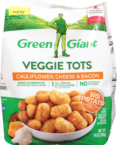 Green Giant Cauliflower, Cheese & Bacon Veggie Tots logo