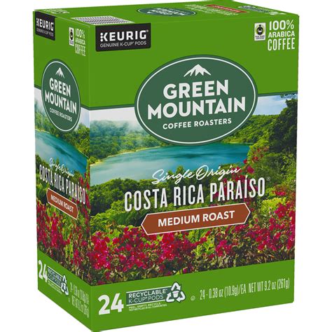 Green Mountain Coffee Costa Rica Paraíso Coffee Keurig K-Cup Pods logo