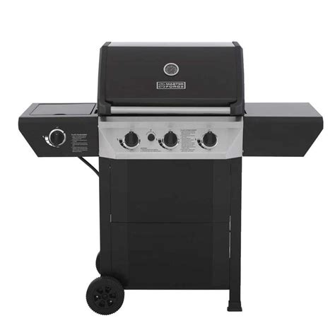 GrillMaster 3-Burner Propane Gas Grill with Side Burner