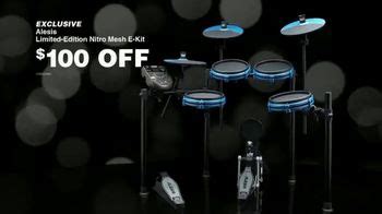 Guitar Center TV Spot, 'Ludwig 5-Piece Drum Set and Alesis E-kit: $100 Off'