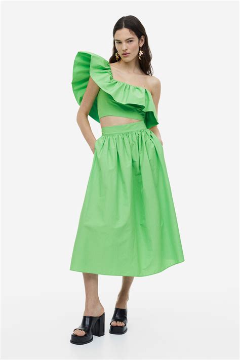 H&M Flounced One-shoulder Top