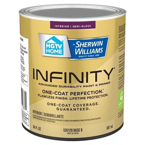 HGTV HOME by Sherwin-Williams INFINITY Advanced Hiding Paint and Primer One-Coat Perfection