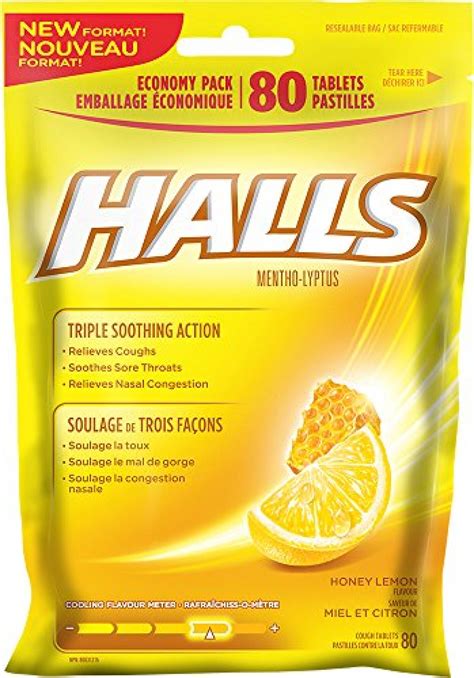 Halls Triple Soothing Action Honey-Lemon logo