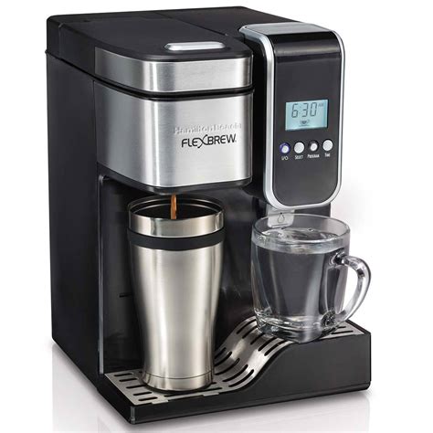 Hamilton Beach FlexBrew Programmable Single-Serve Coffee Maker with Hot Water Dispenser