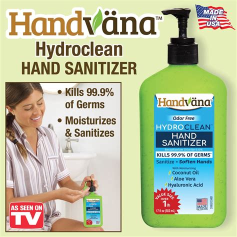Handvana Hydroclean Hand Sanitizer logo