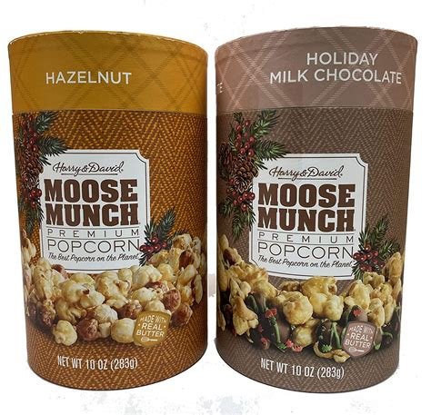 Harry & David Moose Munch Milk Chocolate Premium Popcorn logo