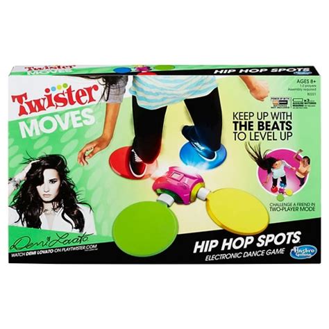 Hasbro Gaming Twister Moves Hip Hop Spots Electronic Dance logo