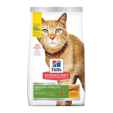 Hill's Pet Nutrition Science Diet Youthful Vitality Adult 7+ Chicken & Rice Cat Food