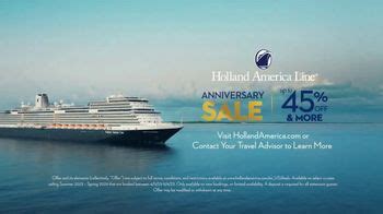 Holland America Line Anniversary Sale TV commercial - Tea Time to Free Time