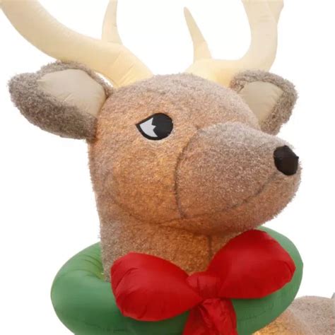Home Accents Holiday 11 ft. Pre-Lit Airblown Inflatable Fuzzy Reindeer 1004370124 tv commercials