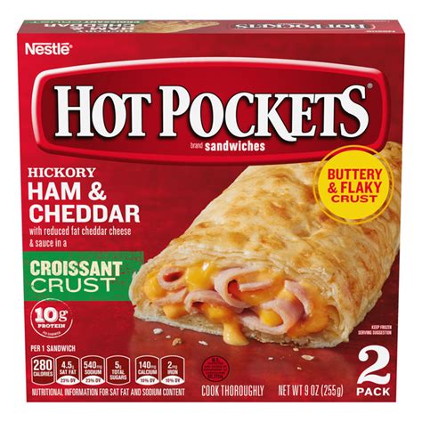 Hot Pockets Hickory Ham & Cheddar Croissant Crust