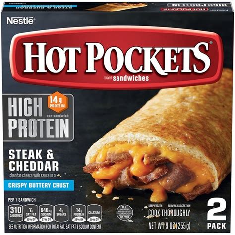 Hot Pockets High Protein Steak & Cheddar tv commercials