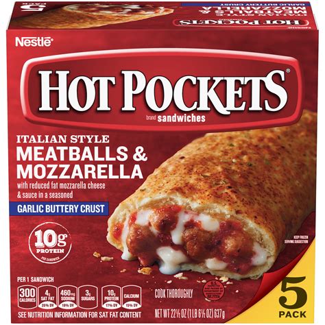 Hot Pockets Subs: Meatballs and Mozzarella