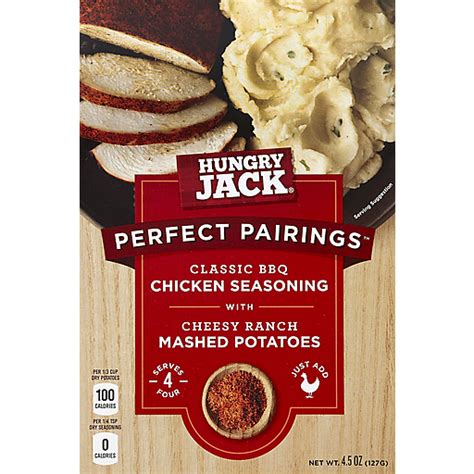 Hungry Jack Classic BBQ Chicken Seasoning with Cheesy Ranch Mashed Potatoes