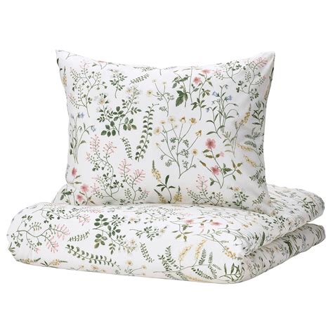 IKEA Nattlanda Duvet Cover and Pillowcase Floral Pattern logo