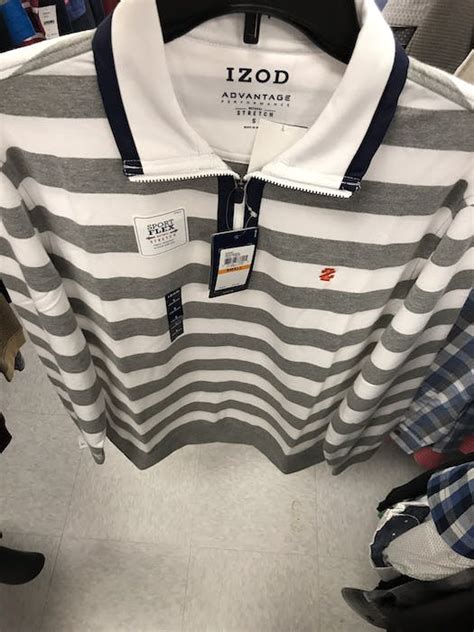 IZOD Striped Rugby Polo logo