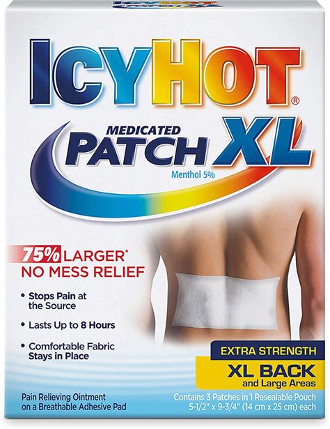 Icy Hot Medicated Patch: Back