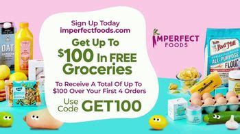Imperfect Foods TV commercial - Make a Difference: $100 in Free Groceries