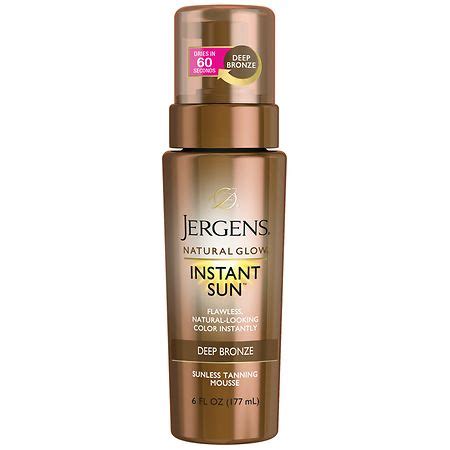 Jergens Natural Glow Instant Sun Deep Bronze Sunless Tanning Mousse tv commercials