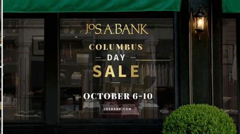 JoS. A. Bank Columbus Day Weekend Sale TV Spot