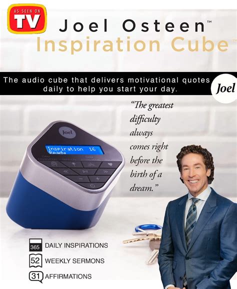 Joel Osteen's Be Inspired Inspiration Cube tv commercials
