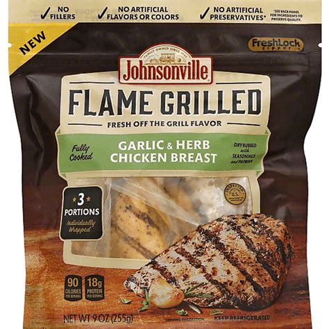 Johnsonville Sausage Flame Grilled Garlic & Herb Chicken Breast logo