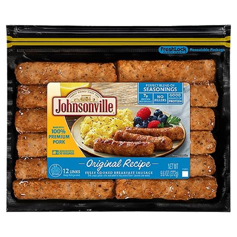 Johnsonville Sausage Original Recipe Fully Cooked Breakfast Sausage logo