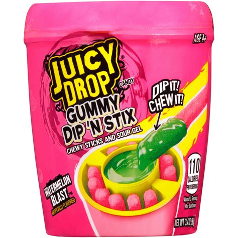 Juicy Drop Gummy Dip 'N Stix Watermelon Blast logo