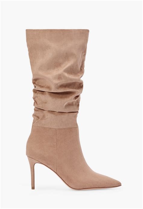 JustFab.com Khloy Slouch Stiletto Boot logo