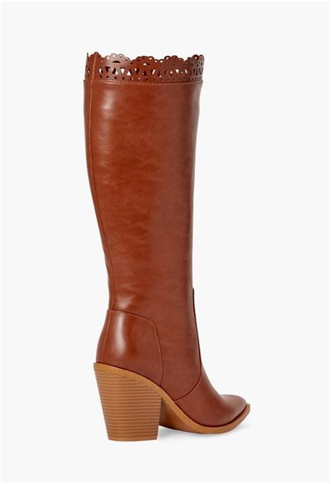 JustFab.com Michele Eyelet Heeled Boot logo