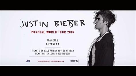 Justin Bieber: Purpose World Tour TV Spot featuring Justin Bieber