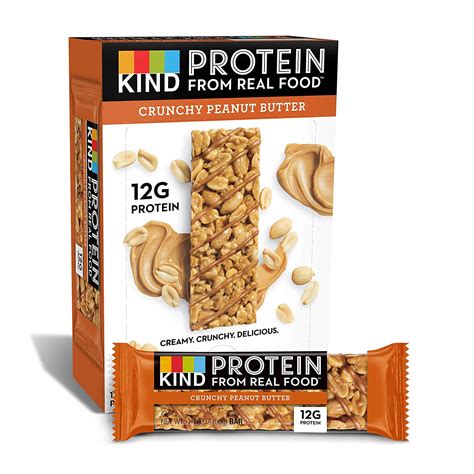 KIND Snacks Protein From Real Food Crunchy Peanut Butter