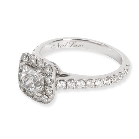 Kay Jewelers Neil Lane Diamond Engagement Ring Radiant & Round 14K White Gold logo