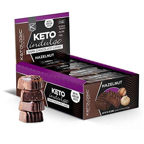 KetoLogic Keto Indulge Hazelnut Dark Chocolate Candy