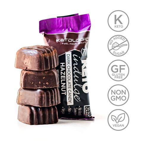 KetoLogic Keto Indulge Hazelnut Dark Chocolate Candy