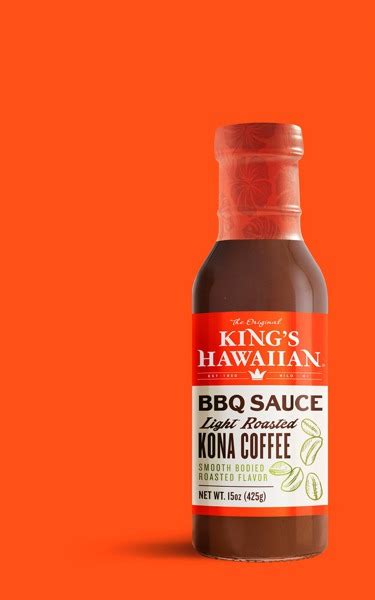 King's Hawaiian BBQ Sauce Light Roasted Kona Coffee logo