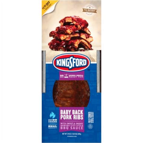 Kingsford Baby Back Pork Ribs with Sweet & Smoky Kansas City Style BBQ Sauce logo