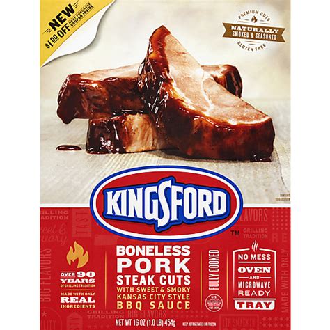 Kingsford Boneless Pork Ribs with Sweet & Smoky Kansas City Style BBQ Sauce