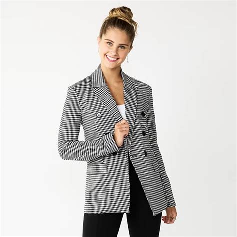 Kohl's Juniors' SO Double Breasted Twill Blazer logo