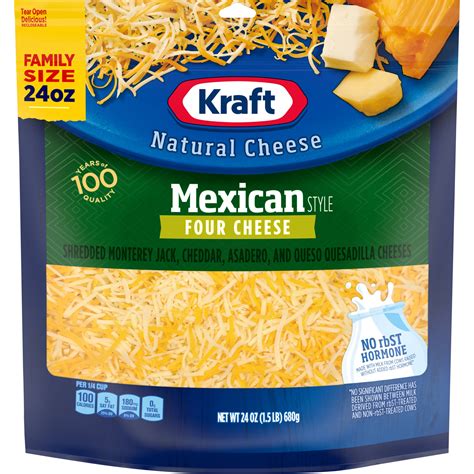 Kraft Cheeses Shredded Mexican Four Cheese