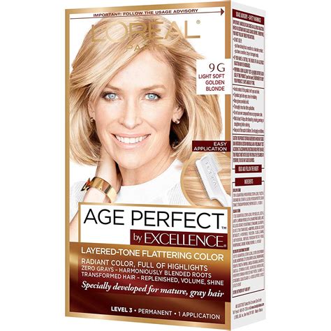 L'Oreal Paris Hair Care Excellence Age Perfect 9G Light Soft Golden Blonde tv commercials